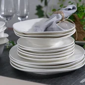 Serwisy obiadowe - Serwis obiadowy Komplet talerzy porcelanowych na 12 osób BONITA - miniaturka - grafika 1