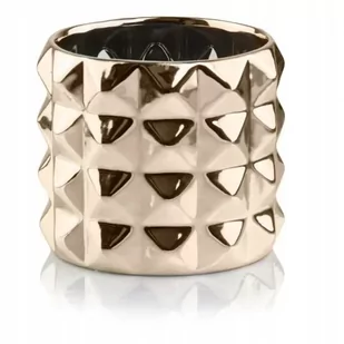 Osłonka Ceramiczna Okrągła Złota Glamour 15 Cm - Donice - miniaturka - grafika 1