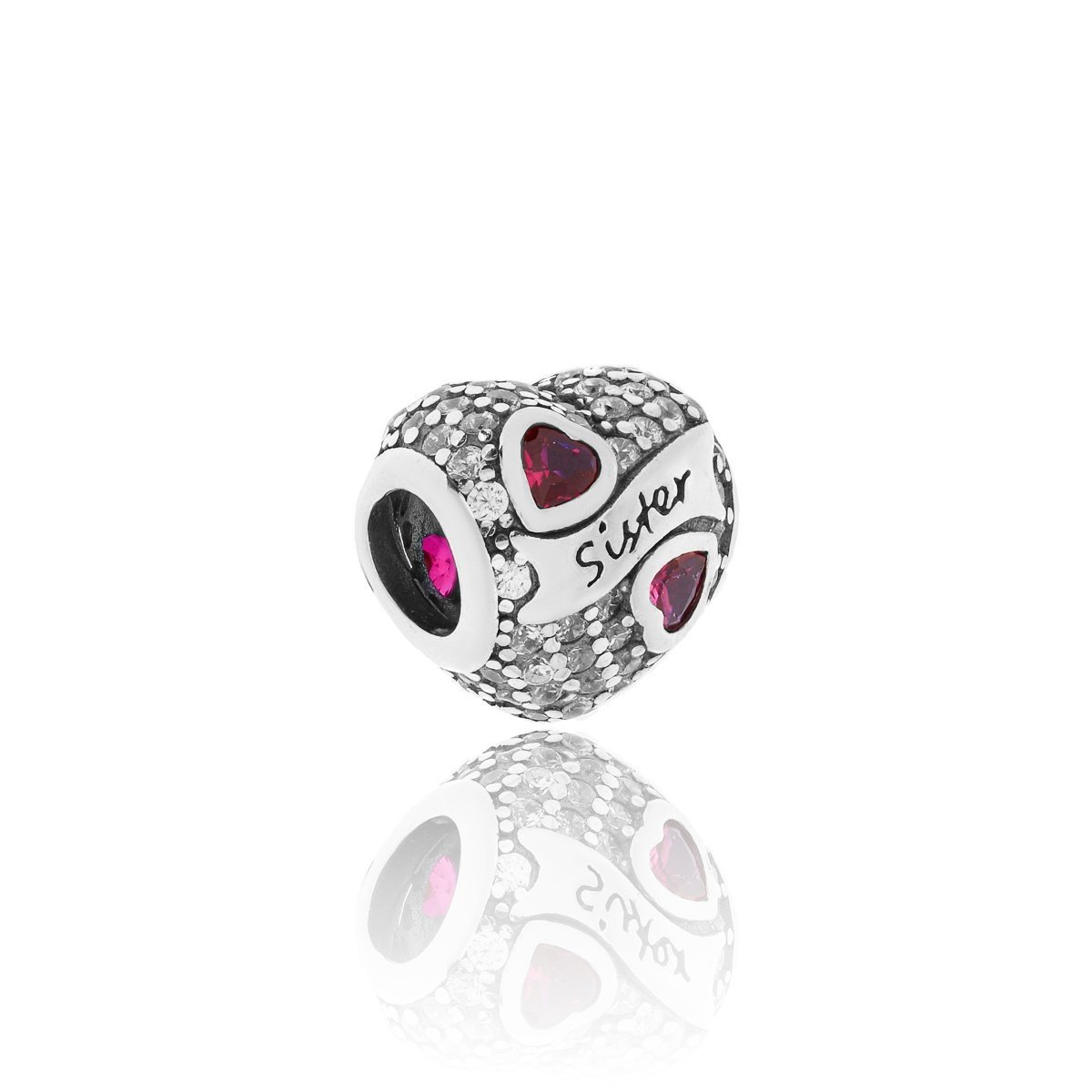 Srebrna zawieszka do bransoletki charms serce pr. 925