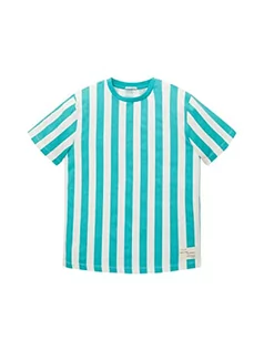 Paski - TOM TAILOR T-shirt dla chłopców, 31730 - zielony beżowy pionowy pasek, 128 - grafika 1