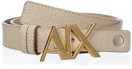 Paski - Armani Exchange Damski pasek z logo, noise, S - miniaturka - grafika 1