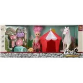 Lalki dla dziewczynek - Lalka 9cm z akcesoriami Konik MEGA CREATIVE 526223 - miniaturka - grafika 1