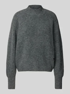 Sweter z dzianiny z golfem model ‘IRMA’ - Swetry damskie - miniaturka - grafika 1