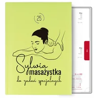 Kalendarze - Kalendarz Seledynowy Planer Terminarz A5 2025 Prezent Dla Masażystki Wzory - miniaturka - grafika 1