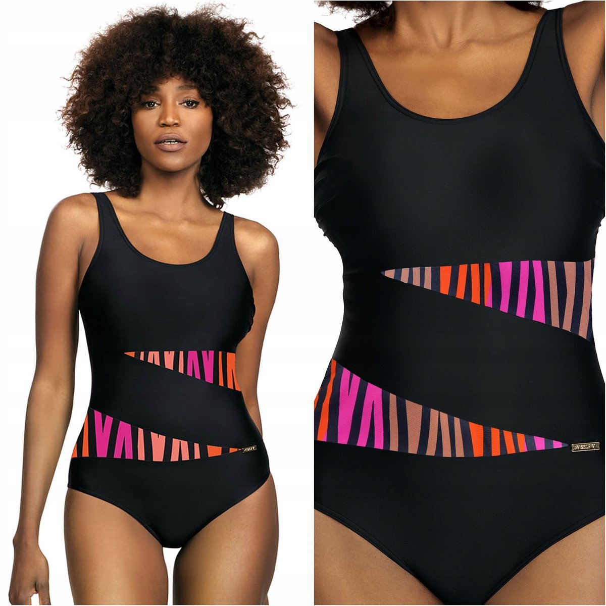 Strój kąpielowy jednoczęściowy na basen SELF S36W-20 Fashion Sport S 36