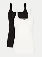 Koszulki i topy damskie - Vero Moda Komplet 2 topów 10171122 Czarny Slim Fit - miniaturka - grafika 1