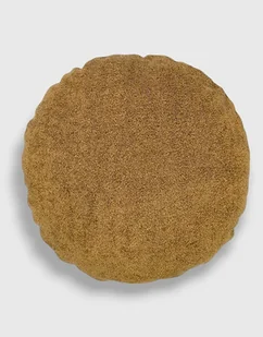 Okrągła musztardowa poduszka dekoracyjna 45 cm Ronda - Poduszki dekoracyjne - miniaturka - grafika 1