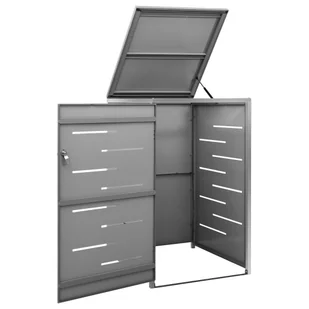 FENIKS vidaXL Osłona na 1 69x77,5x115 cm stal nierdzewna 149566 - Kosze na śmieci - miniaturka - grafika 6