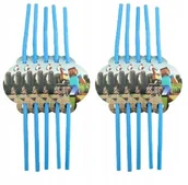 Dekoracje sali - Słomki jednorazowe URODZINY - MINECRAFT - 10szt - miniaturka - grafika 1