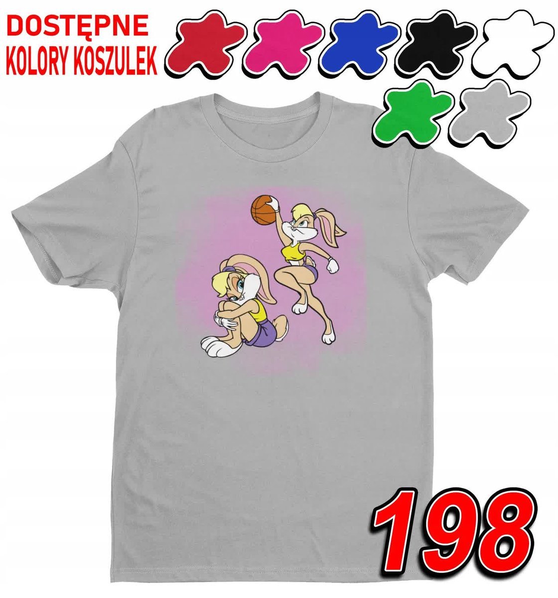 Dziecięca Koszulka T-Shirt Z Nadrukiem Królik Bugs Lola - L 146-152