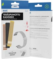 Akcesoria do smartwatchy - Wave steel braided strap 22mm, for smart and sports watches, silver - miniaturka - grafika 1