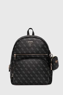 Guess plecak damski kolor czarny duży wzorzysty HWQG90 06330 - Plecaki - miniaturka - grafika 1