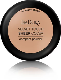 IsaDora Velvet Touch Sheer Cover Compact Powder 46 Warm Beige - Pudry do twarzy - miniaturka - grafika 1