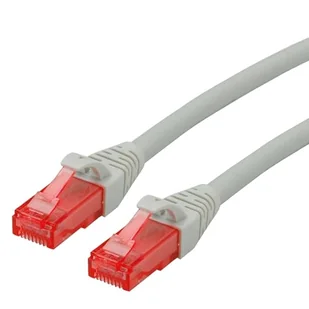 ROLINE UTP kabel LAN Cat 6 Component Level LSOH | kabel sieciowy Ethernet z wtyczką RJ45 | szary 1,5 m - Kable miedziane - miniaturka - grafika 1