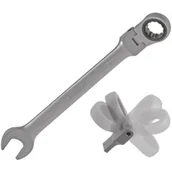 Klucze i nasadki - Dedra Klucz płasko - oczkowy 15 mm CrV z grzechotką i przegubem 14GP49 - miniaturka - grafika 1