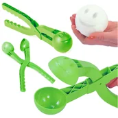 Sanki i ślizgacze - Śnieżkomat Narzędzie Do Robienia Kulek Ze Śniegu Automat Kulkomat Ballmaker Zielony - miniaturka - grafika 1