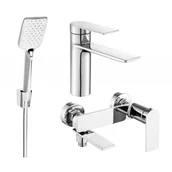 Baterie umywalkowe - Mexen Zero R62 zestaw wannowy, chrom - miniaturka - grafika 1