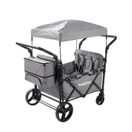 Zestawy naczyń dla dzieci - BabyTrold Fun Wózek do żłobka 4 osobowy wagon grey - miniaturka - grafika 1