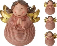 Ozdoby bożonarodzeniowe - Anioł figurka świąteczna ozdobna różowa 18x17,5x12 cm - miniaturka - grafika 1