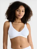 Biustonosze - Sloggi Biustonosz bezfiszbinowy Basic 10222327 Biały - miniaturka - grafika 1