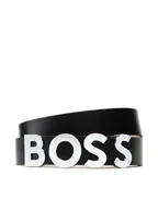 Paski - BOSS Pasek Damski Bold Belt 3,5Cm 50470631 10199089 01 Czarny - miniaturka - grafika 1