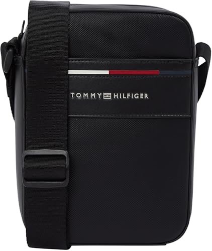 TOMMY HILFIGER Męski TH FUNDATION MINI REPORTER AM0AM13196 Crossover, CZARNY (czarny), OS, czarny (czarny), rozmiar uniwersalny