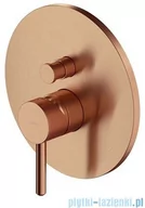 Baterie umywalkowe - Omnires Y bateria natryskowa-wannowa podtynkowa z przełącznikiem miedź szczotkowana Y1235CPB | - miniaturka - grafika 1