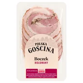 Kiełbasa i wędliny - Polska gościna Boczek rolowany w plastrach 100 g - miniaturka - grafika 1