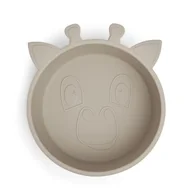 Miseczki i talerzyki dla dzieci - Nuuroo silikonowa miseczka głęboka GIRAF Cobblestone - miniaturka - grafika 1