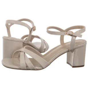 Sandały Beżowe SK 887 (SL574-a) Sergio Leone - Sandały damskie - miniaturka - grafika 1