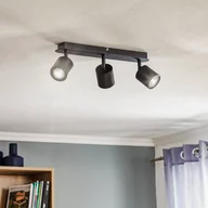 Lampy sufitowe - Spot sufitowy Modo w czerni, 3-punktowy - miniaturka - grafika 1