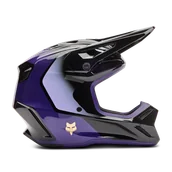 Kaski motocyklowe - Kask Cross FOX V3 Drip Czarny/FioletowyXL - miniaturka - grafika 1