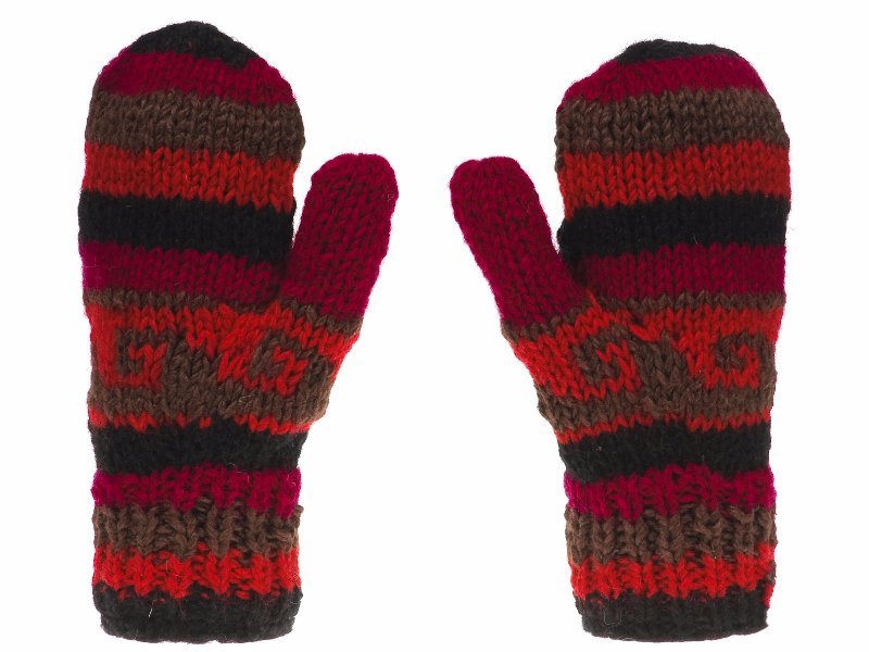 Feltiness, Rękawiczki wełniane bordowe, 100% wełna owcza