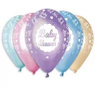 Baby shower i roczek - Baby shower Gemar Balloons Balony , metalik mix, GEMAR, 12", 5 szt GMS110/P482 - miniaturka - grafika 1