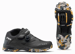 BUTY ROWEROWE NORTHWAVE ENDURO MID 2 BLACK / Camo Sole - Rozmiar 41 - Buty rowerowe - miniaturka - grafika 1