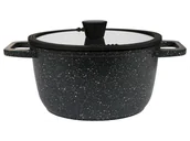 Garnki - SILVERCREST® Garnek aluminiowy z pokrywką, Ø 24 cm (Wygląd granitu czarny) - miniaturka - grafika 1