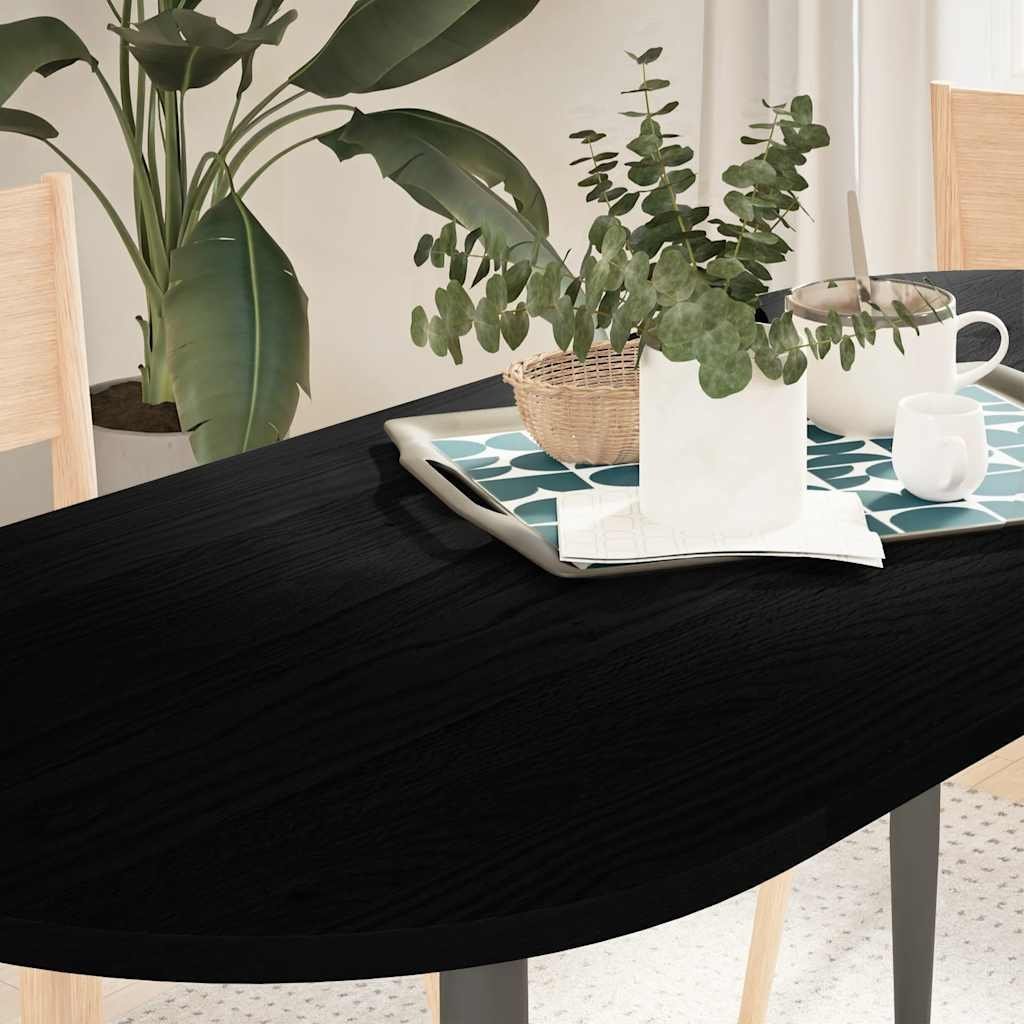 vidaXL vidaXL Blat do stołu, brązowy, 140x60x2 cm, lite drewno dębowe, owalny