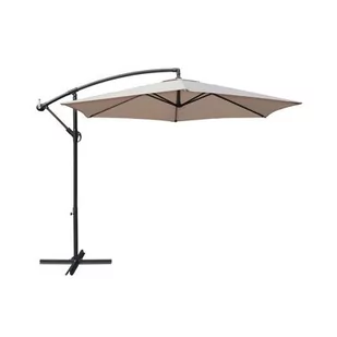 Parasol boczny 300 cm stal/poly cappucino - Parasole ogrodowe - miniaturka - grafika 1