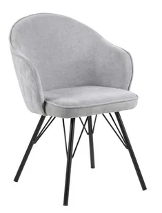 D2.Design Krzesło Mitzie Steal Szare 188135 - Krzesła - miniaturka - grafika 1