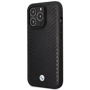 Etui na telefon BMW BMHMP14X22RFGK do Apple iPhone 14 Pro Max 6,7" czarny/black Leather Diamond Pattern MagSafe - Etui i futerały do telefonów - miniaturka - grafika 2