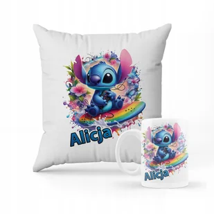 ZESTAW PODUSZKA + KUBEK PREZENT DLA DZIECKA STICH STITCH STICZ + IMIĘ #3 - Gadżety dla niej i dla niego - miniaturka - grafika 1