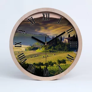 Zegar drewniany okrągły toskania włochy fi 30 cm, Tulup - Zegary - miniaturka - grafika 1