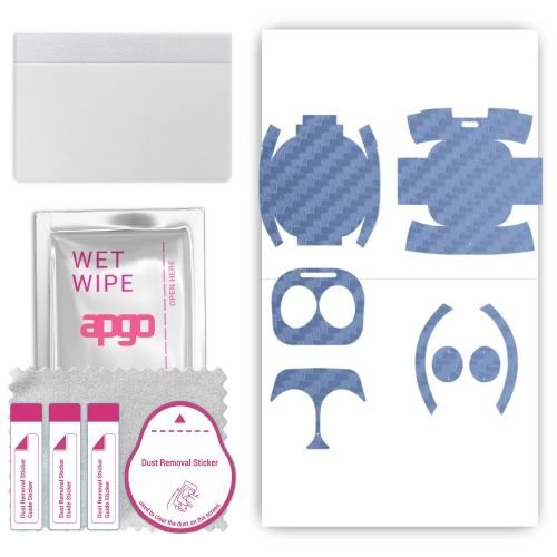 folia naklejka skórka strukturalna na TYŁ+BOKI do Samsung Galaxy Buds 2 - Carbon Granatowy - apgo SKINS