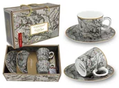 Kubki - Kpl. 2 filiżanek espresso - V. van Gogh, Kwitnący Migdałowiec, srebrny (CARMANI) - miniaturka - grafika 1