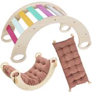 Leżaczki i huśtawki - Bujak Artnico huśtawka Montessori p + poduszka róż - miniaturka - grafika 1