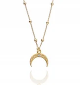 Naszyjniki - Złoty naszyjnik kulkowy KSIĘŻYC talizman 40cm 925 - miniaturka - grafika 1