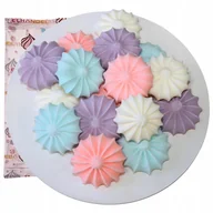 Dodatki do ciast w proszku - Posypka ozdoby na tort bezy dekoracje urodzinowe kolorowe beziki mix 40g - miniaturka - grafika 1