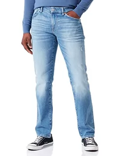 Spodenki męskie - BOSS Męskie spodnie jeansowe Maine Bc-l-c, Turquoise/Aqua441, 32W / 36L - grafika 1