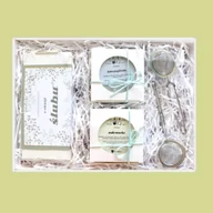 Zestawy upominkowe - Gotowy zestaw box kosz prezentowy „ŚLUBNE ŻYCZENIA" kawy aromatyzowane herbata czarna i biała PREMIUM zaparzacz 2szt. prezent upominek na wesele dla.. - miniaturka - grafika 1