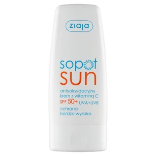 Ziaja Sopot Sun Krem Antyoksydacyjny z wit.C SPF50+  50ml - Kremy do twarzy z filtrem - miniaturka - grafika 1